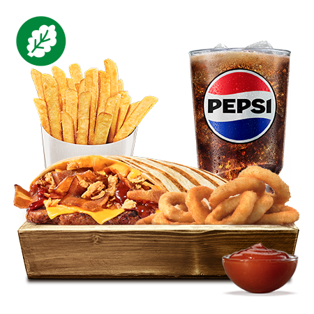 Plant-based Cheesy BBQ Burger